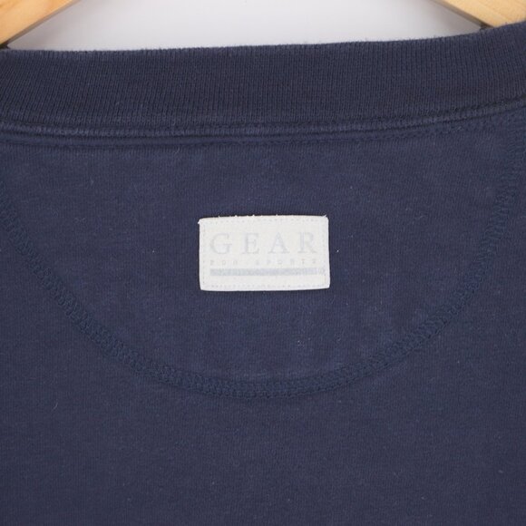 VINTAGE 90s University of Notre Dame Crewneck Sweatshirt Navy Gold Size XL - Picture 4 of 7